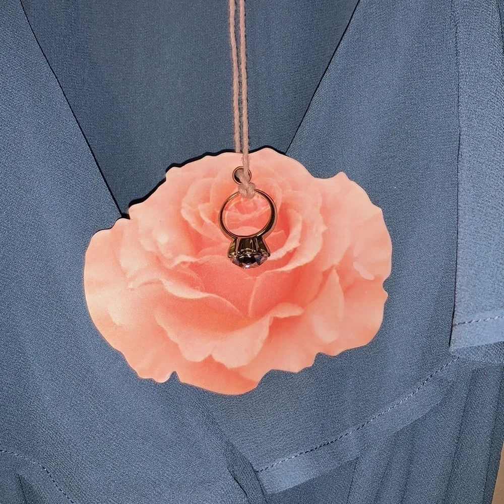 Show Me Your Mumu NWT Audrey Maxi Dress Slate Blue Chiffon Ruffle Tie Size XS